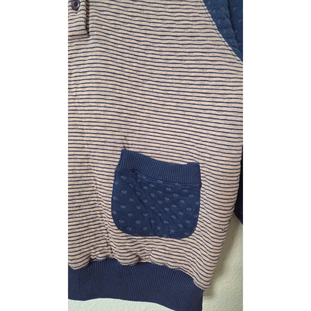 Vintage Patchwork Mixed Pattern Henley Sweater 90… - image 6